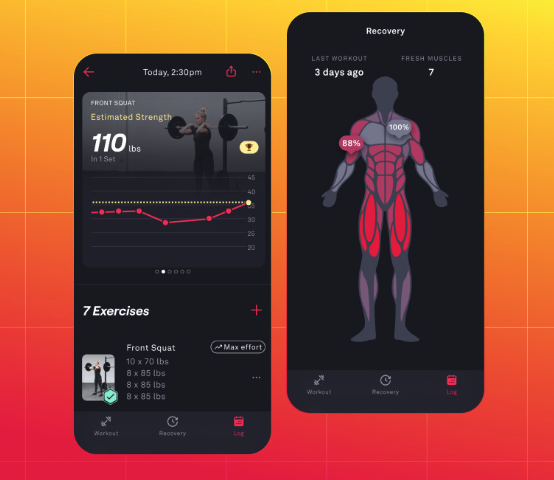 Fitbod app screenshot showing AI-generated strength workout